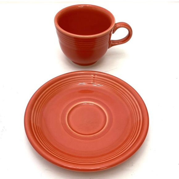 Homer Laughlin Fiestaware Flat Cup & Saucer Set Bundle - Picture 11 of 16